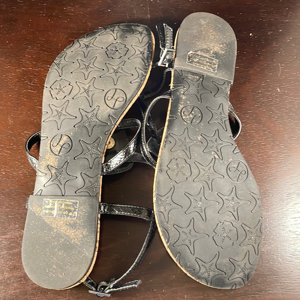 Lindsay Phillips Meredith thong sandals in black with interchangeable sn… - Picture 5 of 5